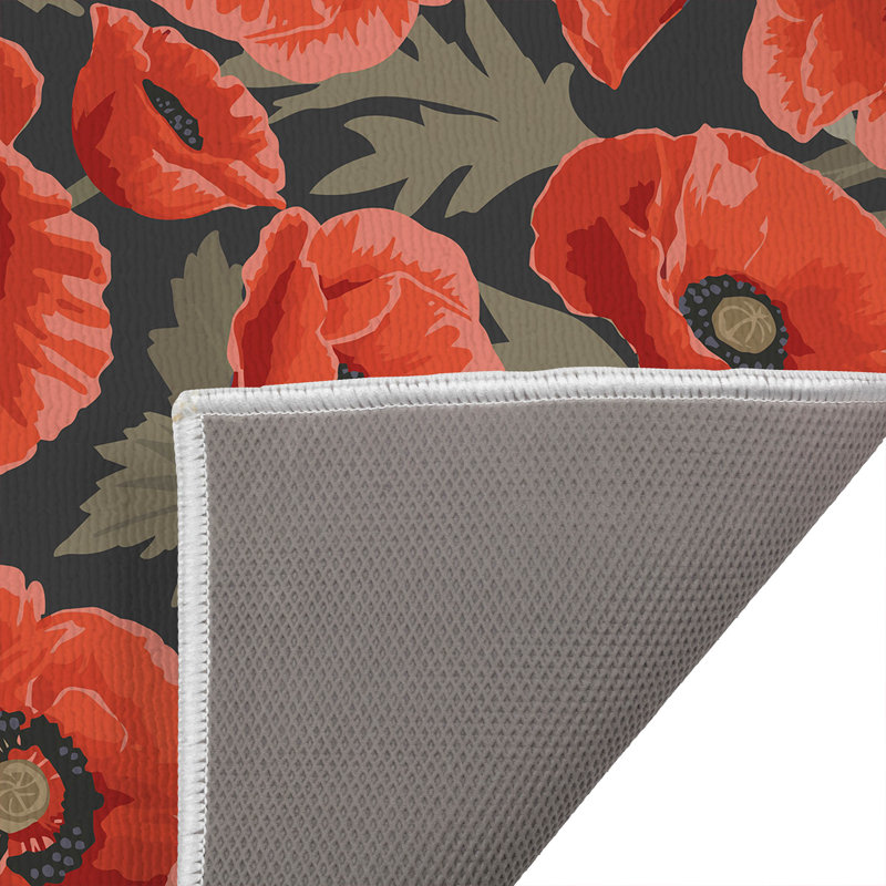 Paillasson Poppie, Gris anthracite, L 24 po x L 17 po