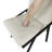 Jahmali Black Finish Metal Ivory Fabric Dining Chair