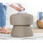 Pouf élégant avec support orthopédique, brun, 17,7 pouces de hauteur x 18,9 pouces de diamètre | 50% coton / 50% lin, 35 éponges orthopédiques, 2,4 pouces d'épaisseur | Parfait pour le salon, la chambre à coucher et les espaces de détente-884480148