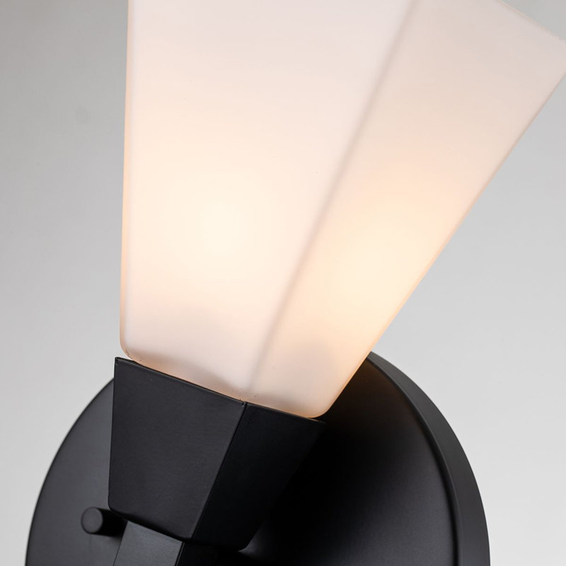 Bowtie 1 Light Bath Sconce, Matte Black
