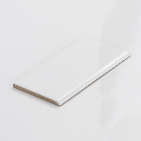 Shades 3" x 6" Bullnose Glossy Tile Trim