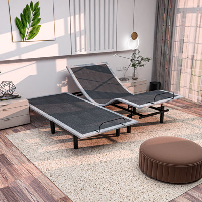 Renanim SerenityFlex Adjustable Bed Frame with Massage, USB, Underbed Light, App Control