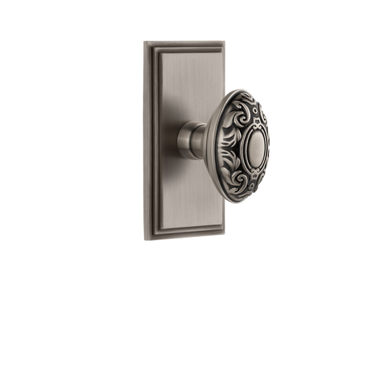 Poignée de porte Grandeur Carré, 2 3/4", Étain antique