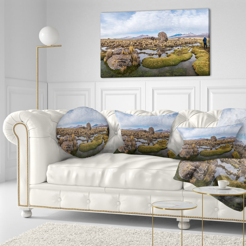 Coussin lombaire avec vue panoramique des volcans de la Bolivie
