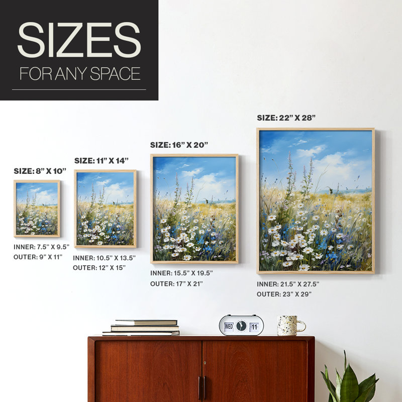 Reproduction encadrée FLORAL Series Rex - bois massif, H 11 po x l 9 po
