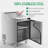 Coolake 27'' W Commercial Refrigerator Sandwich Salad Prep Table, 1 Door Sandwich Fridge With 8 Gn 1/6 Pans