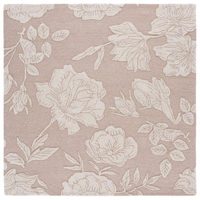Glamour Hand Tufted Wool; Viscose; Cotton Floral Indoor Rug