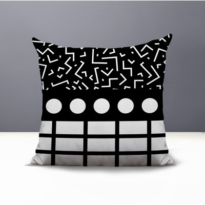 Poptik Abstract Reversible Indoor/Outdoor Square Pillow