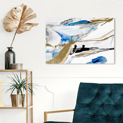 Abstrait abstrait qui coule - Reproduction d'art sur toile