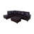 Betson 103.5" Wide Dark Brown Sofa & Chaise with Ottoman  Left Hand Facing L Shaped Sofa-1198308256-1186034747