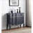 Antique Gray Rectangular Coffee Table for Living Room, Versatile Storage & Fully Assembled