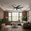Ariella - Eight Blade Ceiling Fan - Integrated LED - Matte Black Finish - Matte White Blades-238019752-238019796