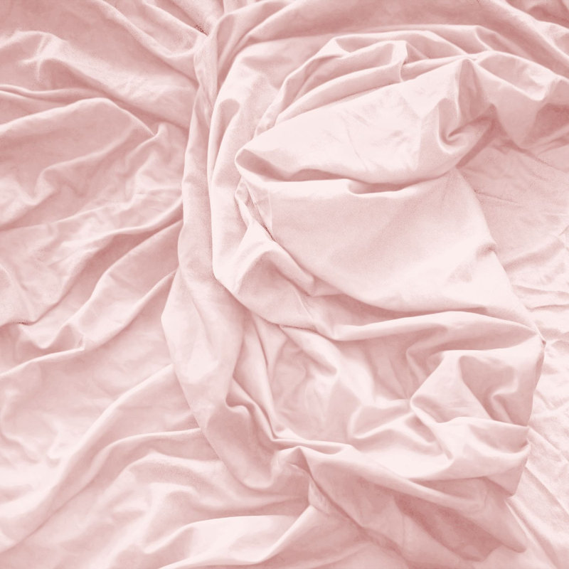 Luxe Light Pink Cotton Full/Queen Duvet Cover Set
