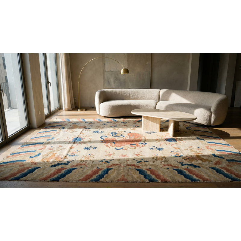 Hand Knotted Wool Area Rug