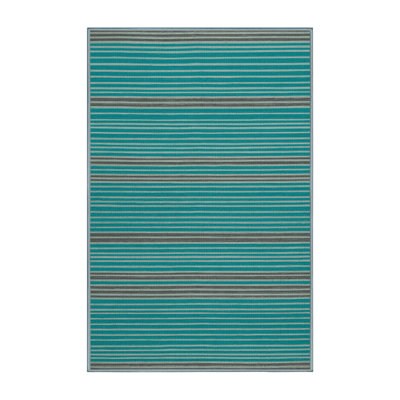  Tapis lavable rayé gris clair Aqua