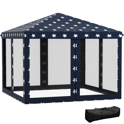 Auvent 10 'X avec filet. Hauteur réglable pour profiter de l'extérieur. Abat-jour de 100 pieds carrés pouvant accueillir 10 personnes. Facile à assembler et portable. Livré avec un sac de transport. Blocage du filet instantané, hauteur. Pour l'extérieur,