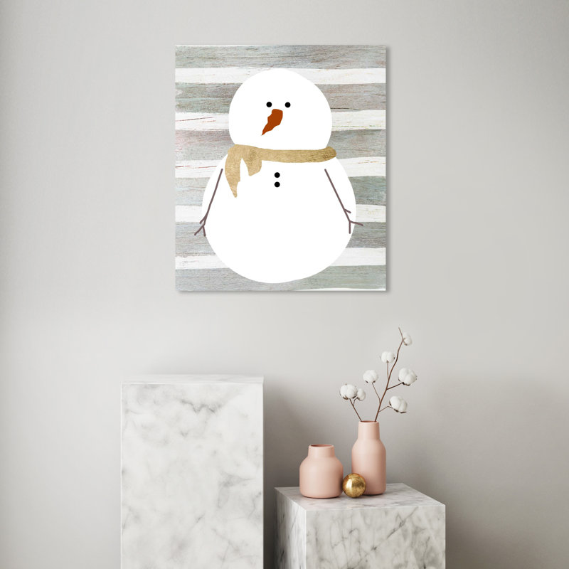 «Snowman» par Oliver Gal, reproduction d'impression sur toile, H 45 po x l 36 po x P 1,5 po