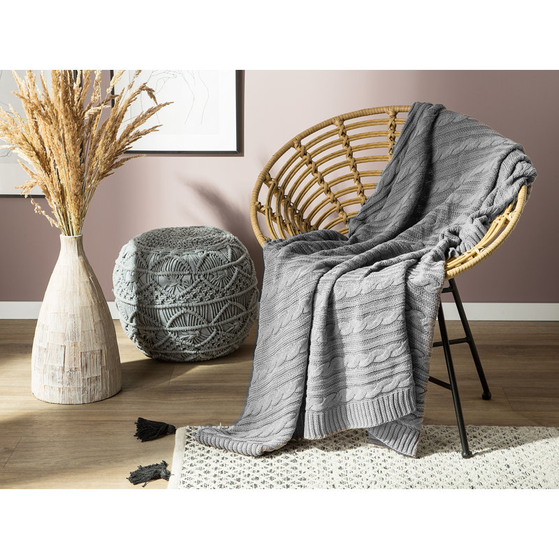 Throw Blanket, Light Grey