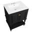 Meuble-lavabo de luxe moderne de 24 po avec lavabo en céramique, tablette ouverte et rangement fermé pour salles de bain élégantes-1895588647