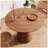 Modern Wooden circular dining table-1033680880