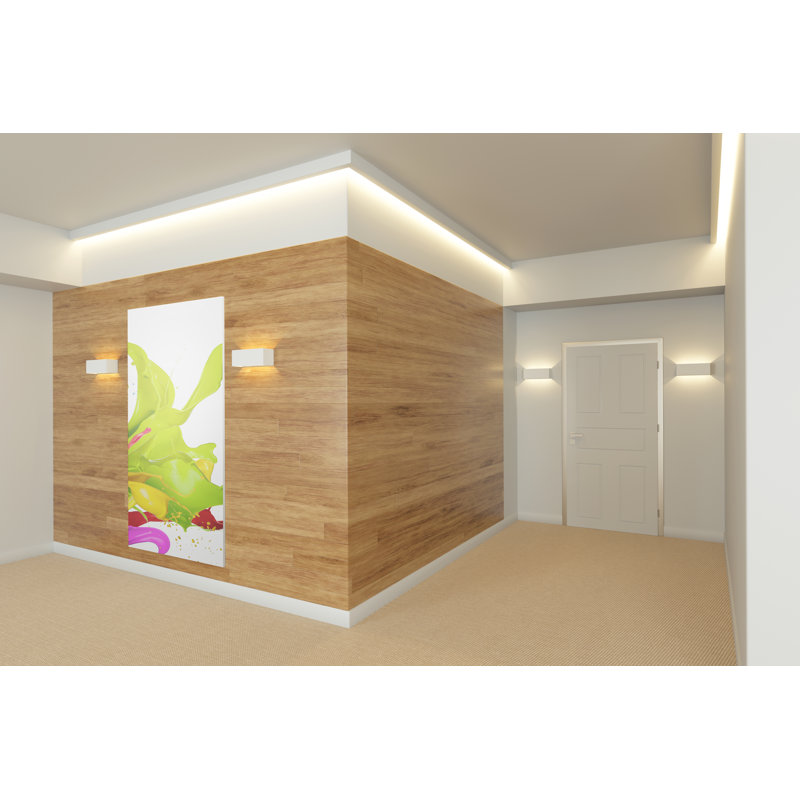 QB LED Flush Mounted Sconce, White