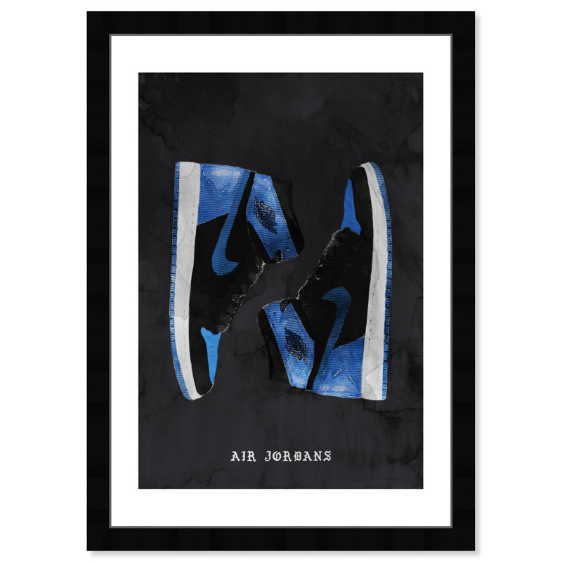 " Classic Sneakers VI " Graphic Art Print, Black Framed