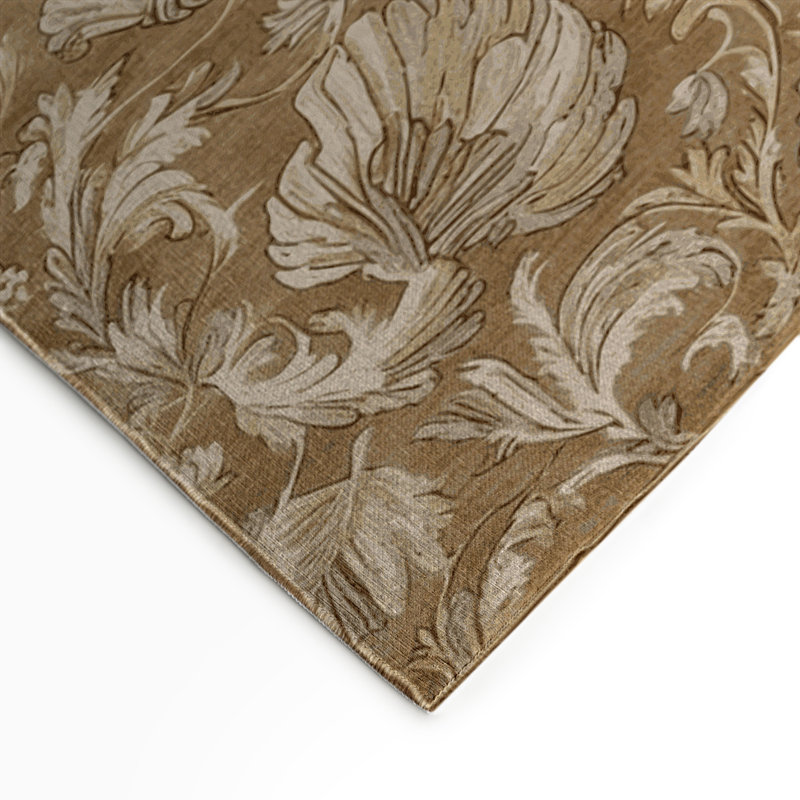 Tapis d'intérieur et d'extérieur brun français, Rectangle 9 pi x 12 pi
