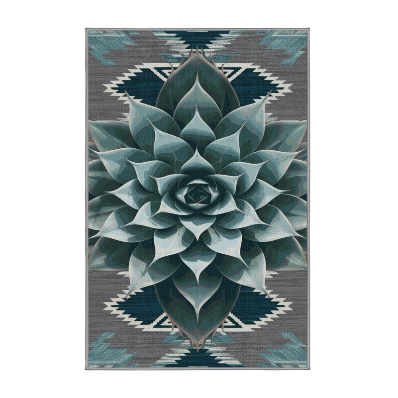  Tapis lavable Agave Plant Southwestern, Tapis de couloir 2 pi x 4 pi