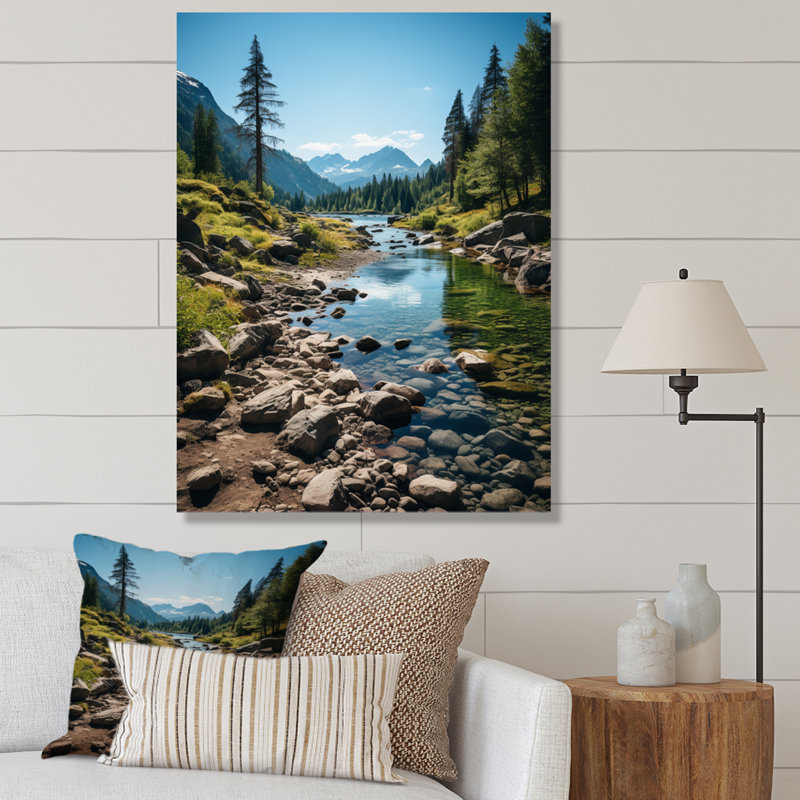 Behja Canada, paysage d'émeraude sauvage sur toile, H 44 po x l 34 po x P 1,5 po, Toile tendue