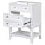 Meuble-lavabo simple autoportant de 24 po avec plateau en céramique Moire