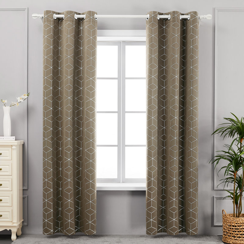 Bost Room Darkening Thermal Curtains, Taupe, Width 117 x Drop 229 cm