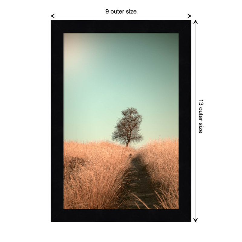 Grass And Path by Jaap Van Den, 9" W x 13" H, Black