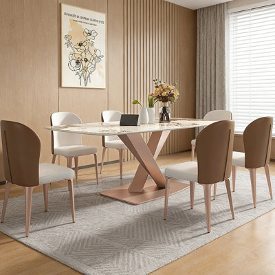 Table de salle à manger moderne de luxe légère