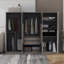 Rangement à 6 portes pour garde-robe en bois pour chambre à coucher, avec 2 tiroirs à l'intérieur