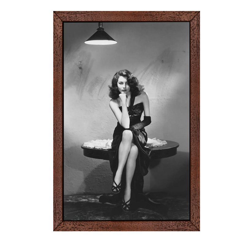 Ava Gardner by Rue Des Archives - Floater Frame Print on Canvas, 66.04 cm H x 45.72 cm W, Brown Framed