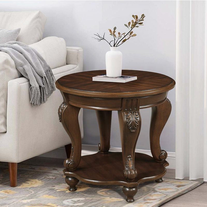 Cherry Wood Coloured Living Room Coffee Table Three Piece Set | Tea Table+double-sided Table Combination, Suitable For Small Spaces Such As Offices, Living Rooms, Apartments, Etc., Easy To Assemble