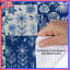 Housses de couette à motif floral bleu et blanc-127458612