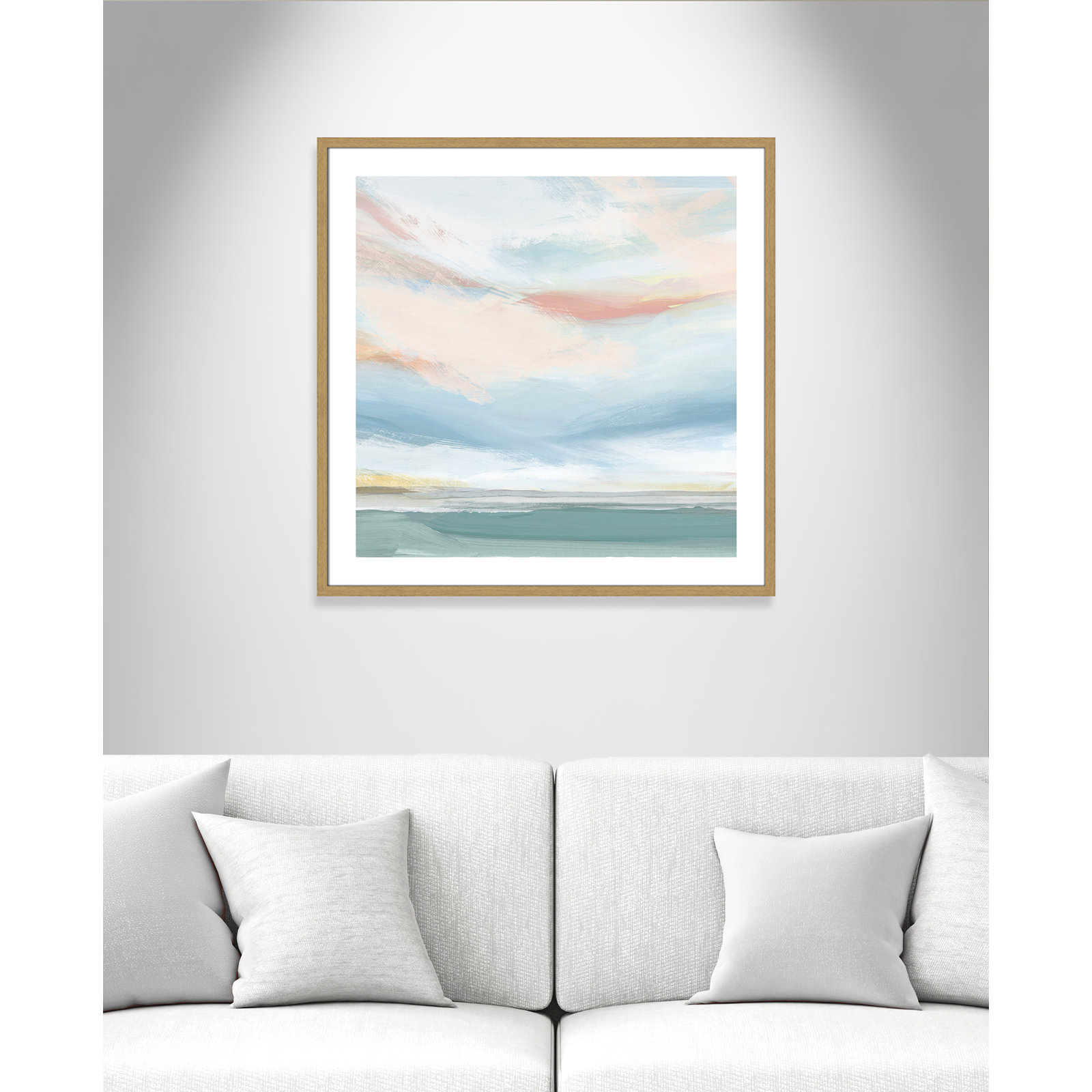 Delphi "Sweetness I" Painting by Isabelle Z, 33.25" H x 33.25" W x 0.88" D, Beige Wood Framed Paper