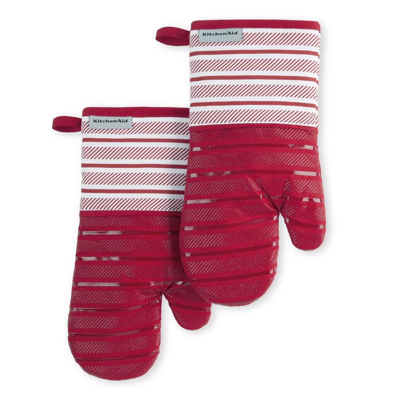 KitchenAid Albany Oven Mitt 2-Pack Set, Passion Red