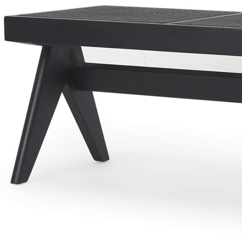 Banc de salle à manger en bois massif 59 po Gracie Mills