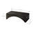 Claverton Modern Black Coffee Table with Ribbed Curved Base-582016427