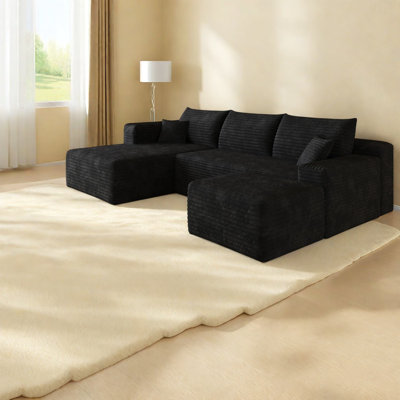 Canapé modulaire en velours côtelé 103 pouces Compression