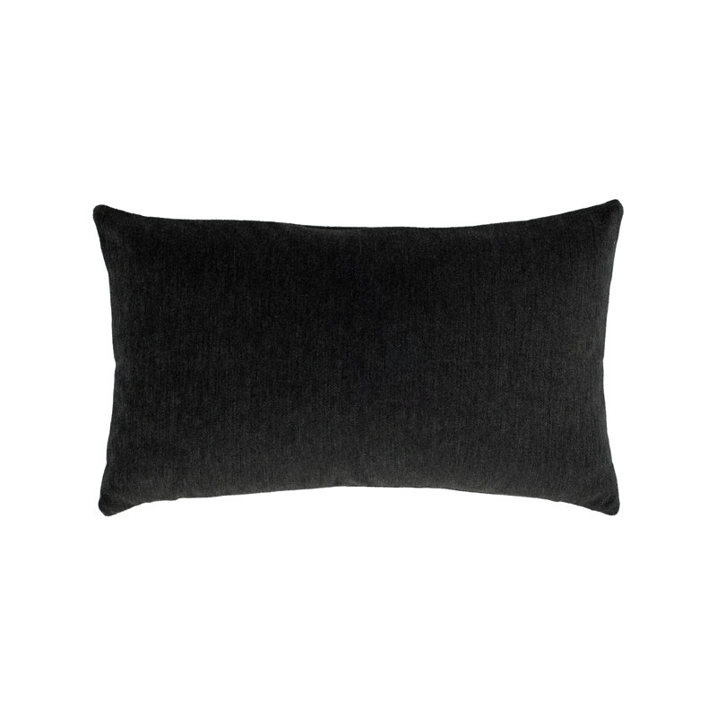 Silent Night Noir Woven Rectangular Accent Pillow Cover & Insert, Black, Rectangle 12"H x 20"W