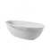67 In. Stone Resin Flatbottom Solid Surface Freestanding Soaking Bathtub In White With Brass Drain