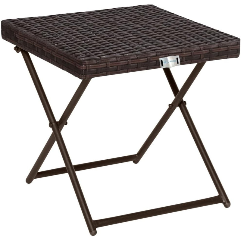 Capri 40cm Square Folding Table, Brown