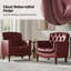 Fauteuil en cuir capitonné Annja-79522923
