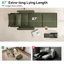 Canapé-lit convertible L 87 po 3-en-1, dossier réglable en 3 sections avec 2 coussins et sac de rangement-1029668283