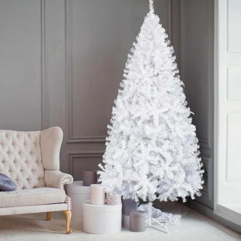 6 pi Arbre de Noël artificiel blanc avec 820 branches