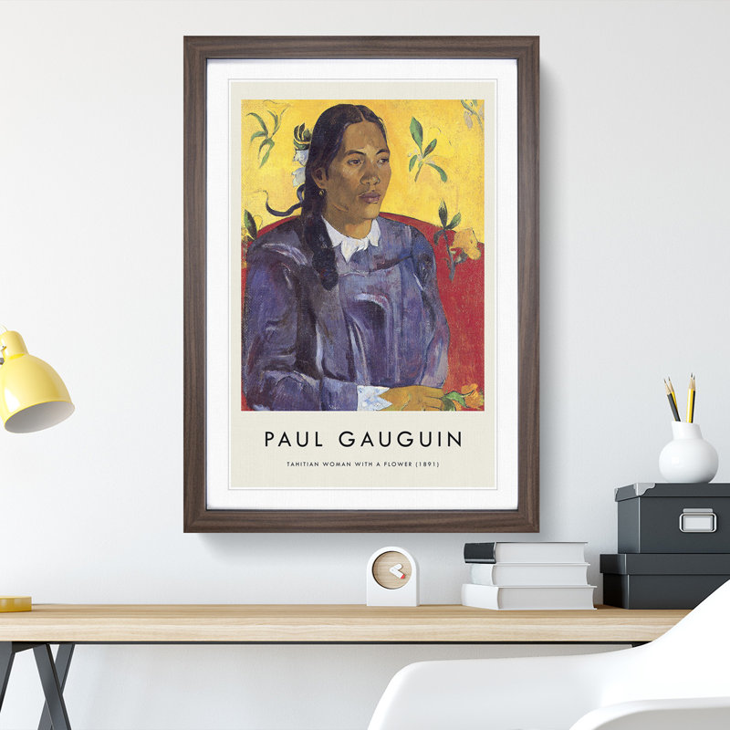 Seated Woman Vol.2 by Paul Gauguin - Picture Frame Graphic Art, 48cm H x 36cm W x 2cm D