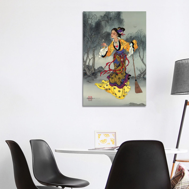 White Butterfly - Painting on Canvas, 101.6 cm H x 66.04 cm W x 1.91 cm D, Wrapped Canvas